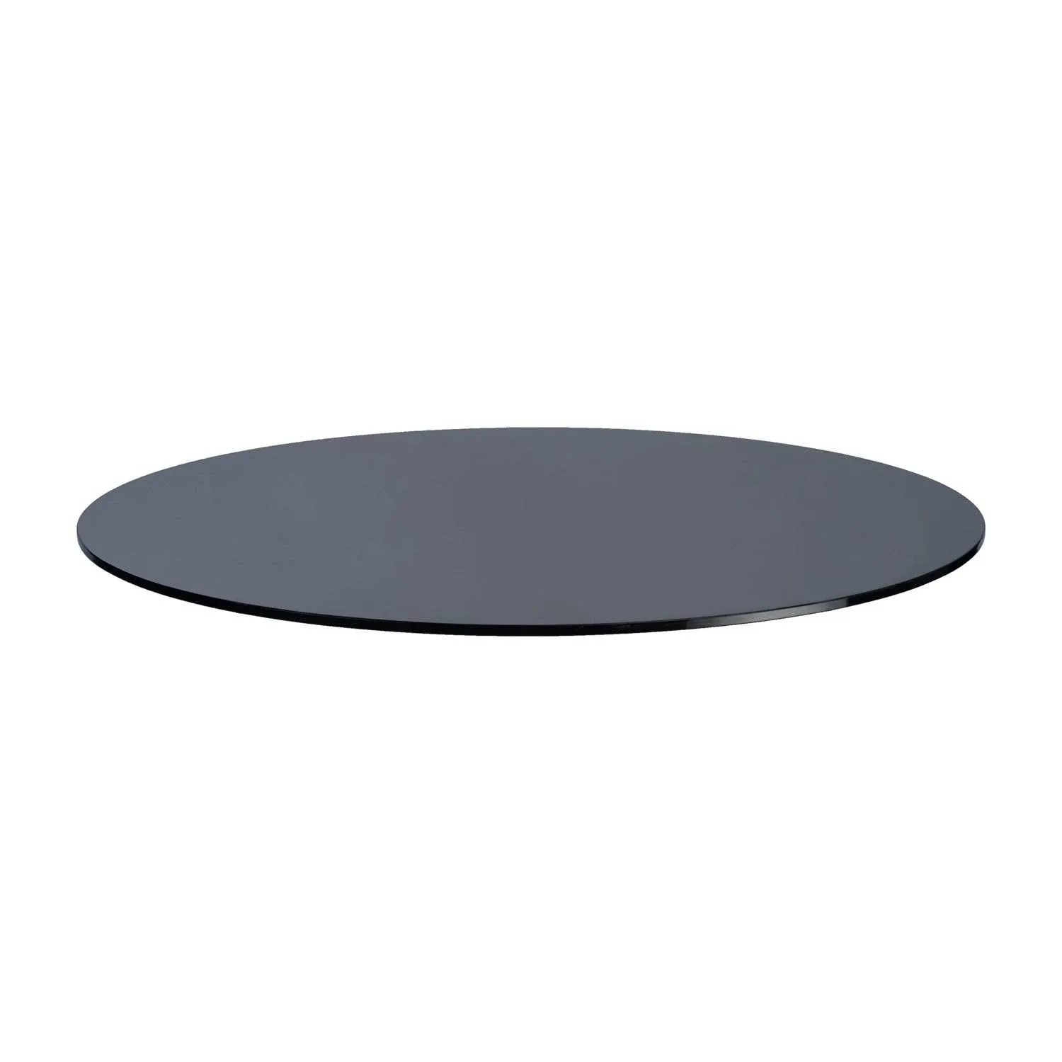 Round Grey Tempered Glass 1/2&#034; Thick Table Top (36&#034;)