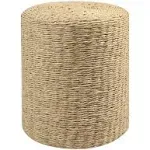 Wimarsbon Decor Round Pouf Ottoman Single Strand Paper Rope Pouf Footrest, Foot Stool, for Bed Room Living | Room | Accent Seat (Brown Paper Rope