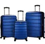 Rockland Melbourne Hardside Spinner Wheel Luggage Blue 3-Piece Set 20/24/28