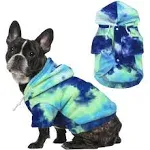 Mklhgty Tie Dye Dog Clothes Hoodie, Pet Winter Coat, Puppy Sweatshirts for Small