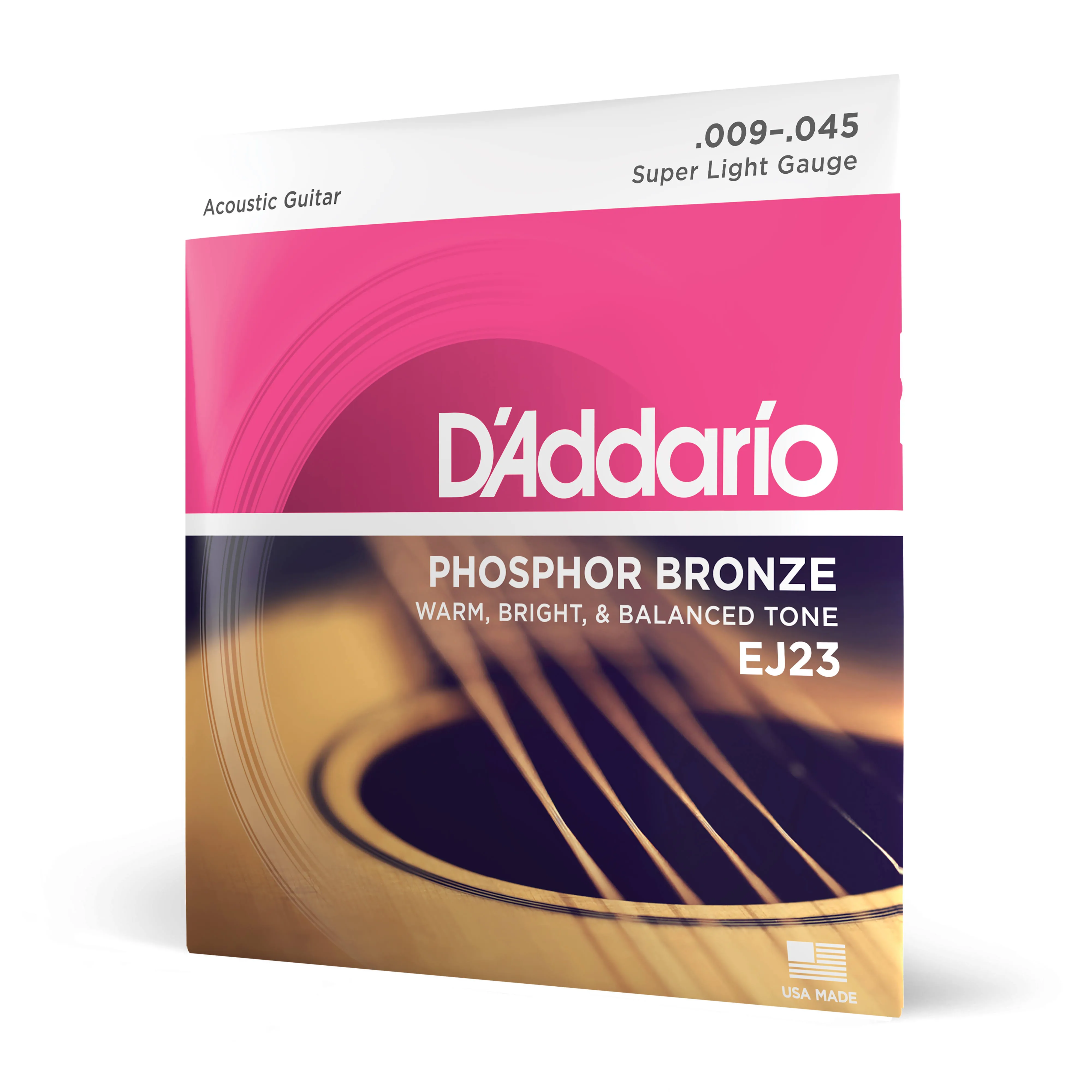 D'Addario Guitar Strings - Phosphor Bronze Acoustic Guitar Strings - EJ17-10P - Rich, Full Tonal Spectrum - For 6 String Guitars - 13-56 Medium, 10-Pack