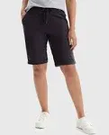 Hanes Women's French Terry Bermuda Pocket Short Black