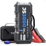 Car Battery Jump Starter, Topdon JS3000 12V 3000A Battery Booster Jump Starter Pack for Up to 9L Gas 7L Diesel Engines, Portable Car Battery Charger