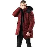 WEEN CHARM Men's Warm Parka Jacket Water Resistant Puffer Jacket Long Winter Coat with Detachable Hood Faux-Fur Trim