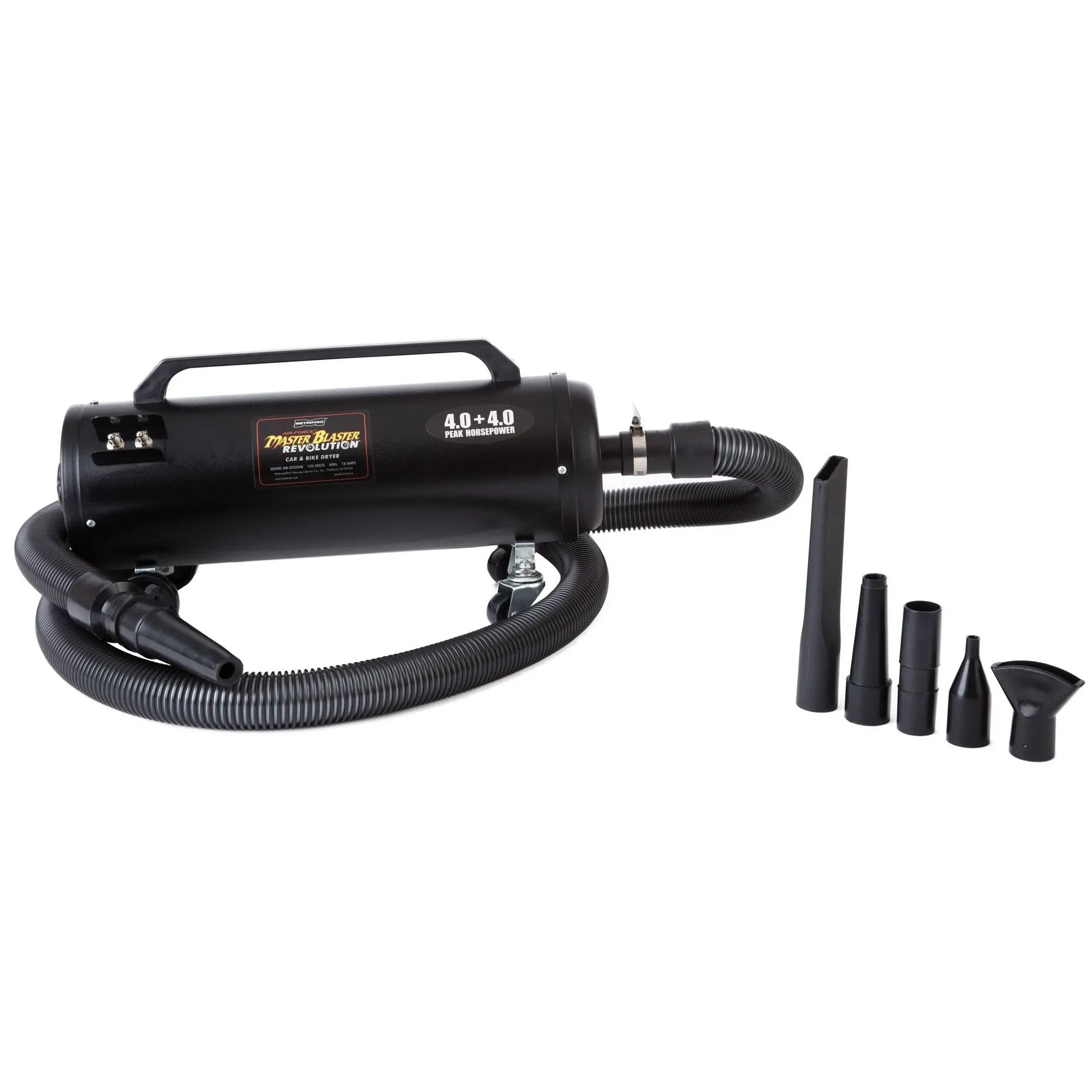 MetroVac 103-141709 Model MB-3CD Air Force Master Blaster Car Dryer, Black Matte