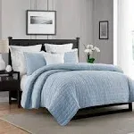 Swift Home Enzyme Washed Crinkle Quilt Set - Full/Queen - Mushroom