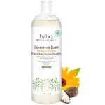 Babo Botanicals Sensitive Baby Fragrance Free Bubble Bath Wash and Shampoo, 15 Oz