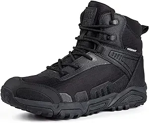 FREE SOLDIER Men's Waterproof Hiking Boots Lightweight Work Boots Durable Military Tactical Boots Combat Boots