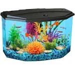 Koller Products Plastic 3-Gallon Aquarium Starter Kit with 4 Colors LED Lighting and Complete Filtration, Ideal for a Variety of Tropical Fish, Betta Fish, Tropical Fish, Cichlids, Ornamental Shrimp