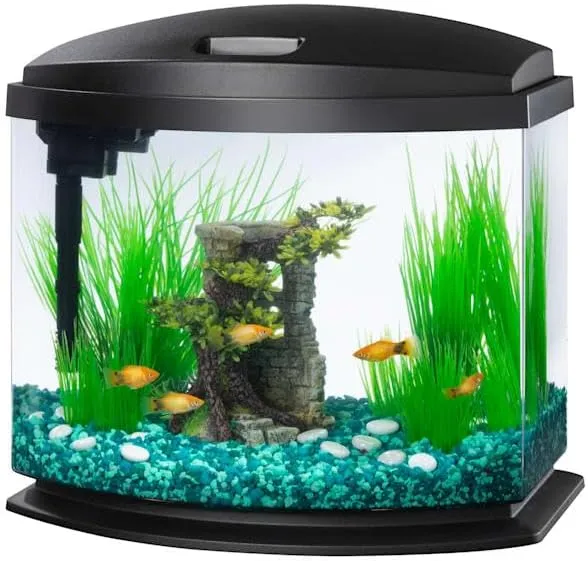 LED MiniBow SmartClean 5G Aquarium Fish Tank Kit Black Happy Healthy Fish Home