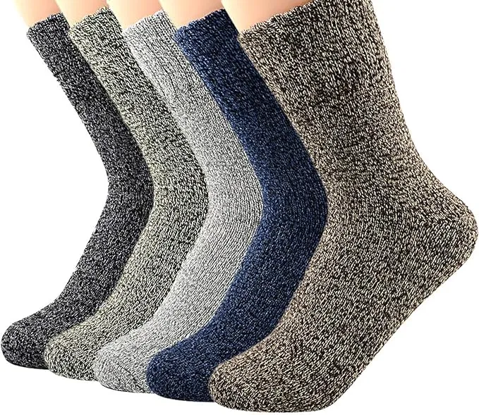 Zando Athletic Sports Knit Pattern Womens Winter Socks Crew Cut