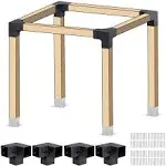  Pergola Kit Elevated Wood Stand Kit Woodwork for 4&#034;x 3-Way Corner Bracket X 4