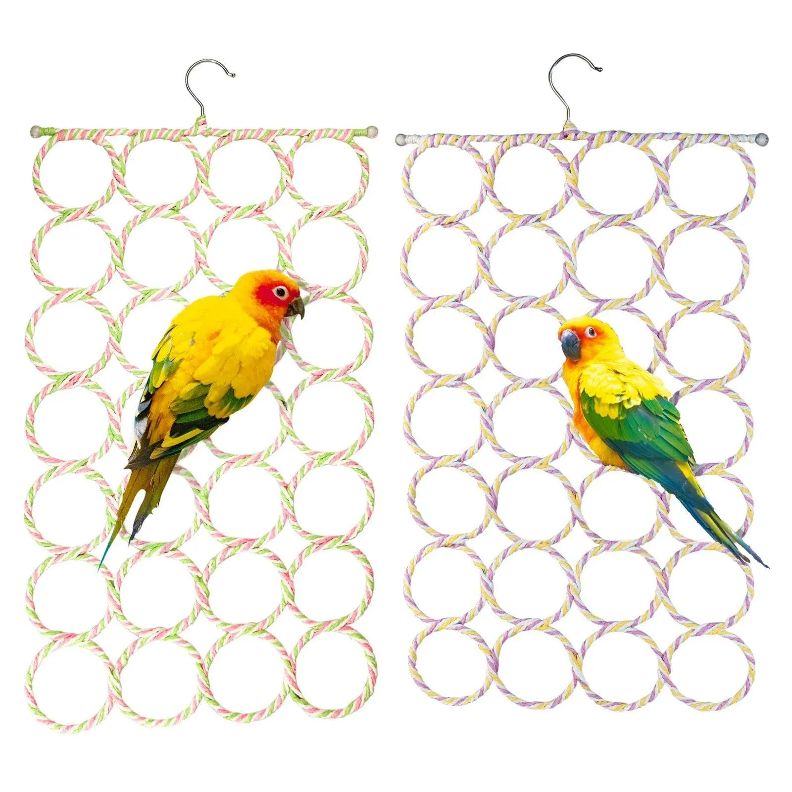 Parrot Swing Hanging Toys, Bird Climbing Rope Net Ladders Small Medium Pet Activity