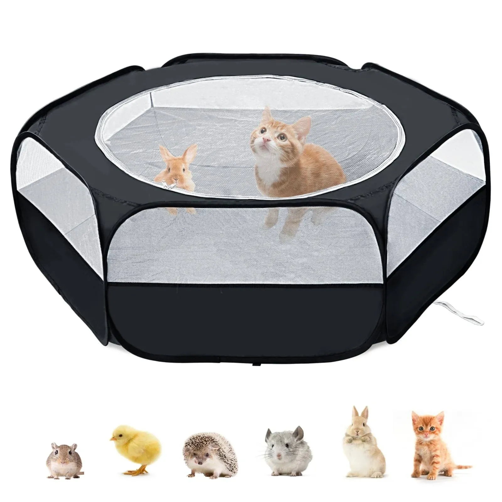 XIRGS Small Animal Playpen, Waterproof Small Pet Cage Tent Portable Outdoor ...