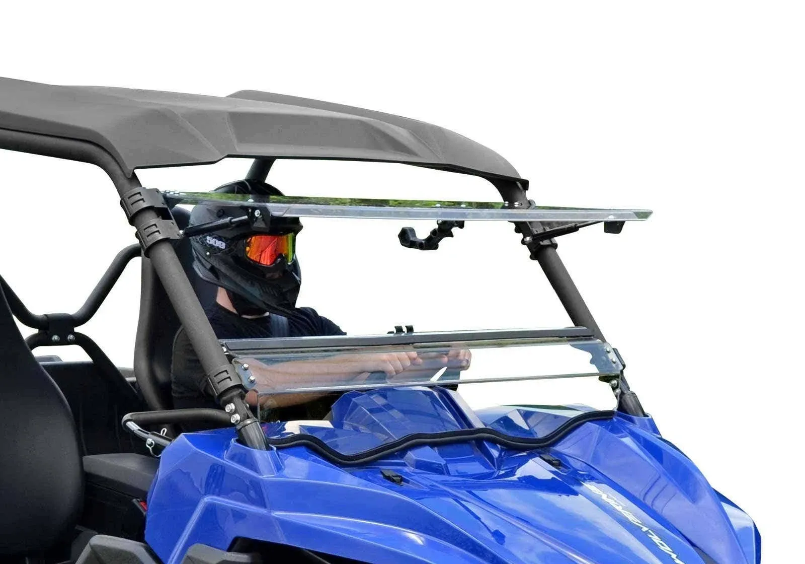 SuperATV Yamaha Wolverine Scratch Resistant Flip Windshield