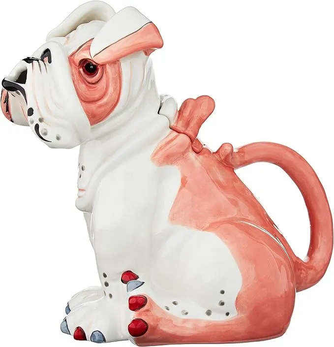 NEW BLUE SKY SWEET PEA FACE DOG BULLDOG CERAMIC TEAPOT COFFEE - 14412