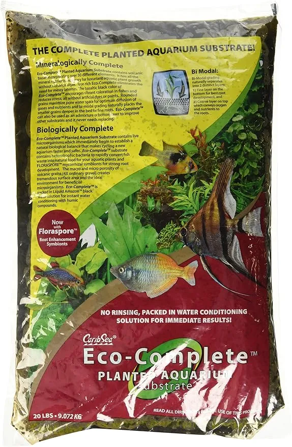 Carib Sea Eco-Complete 20-Pound Planted Aquarium Black