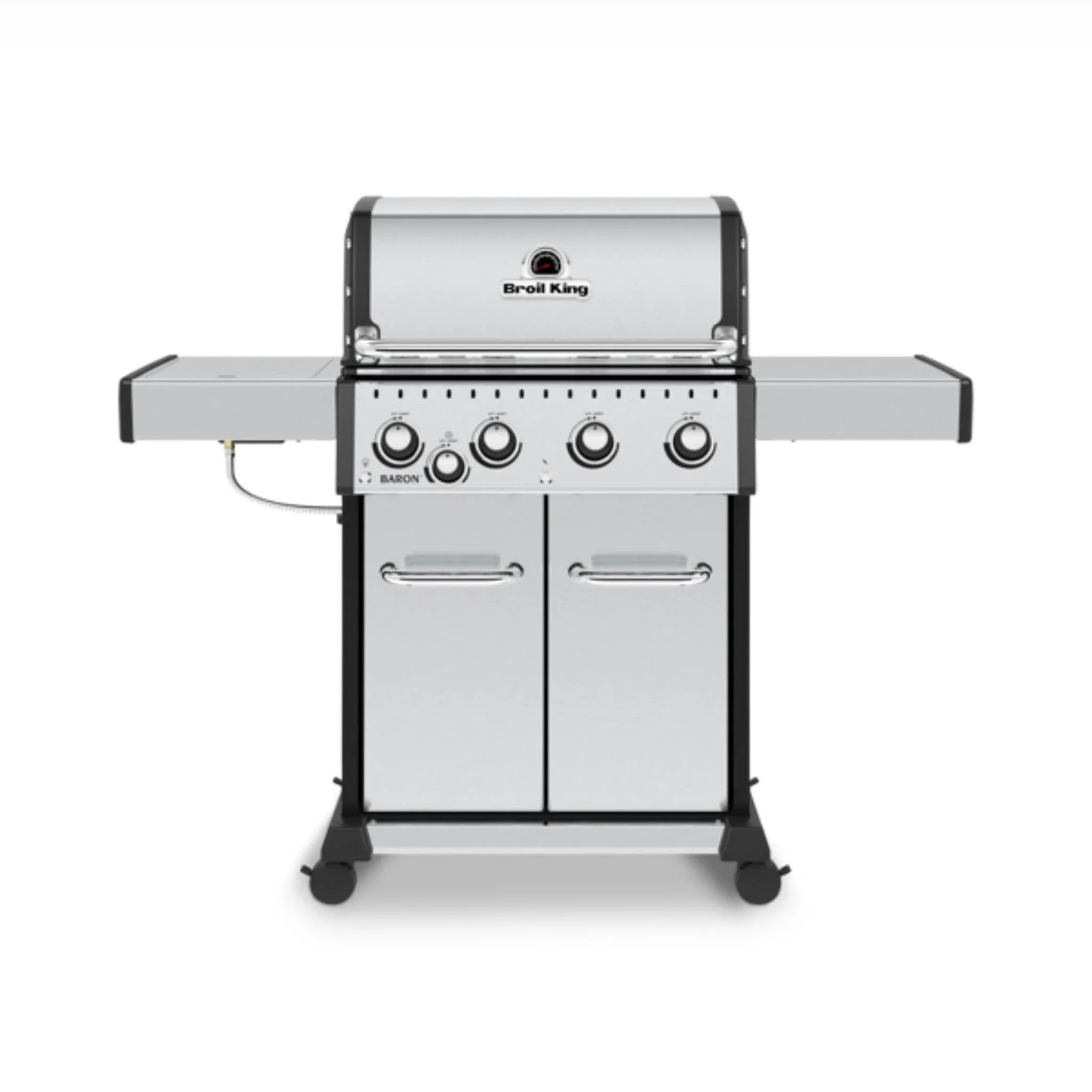 Broil King BR-S440 Baron S440 Pro Stainless Steel Infrared 4-Burner Gas Grill with Side Burner, 57-Inches