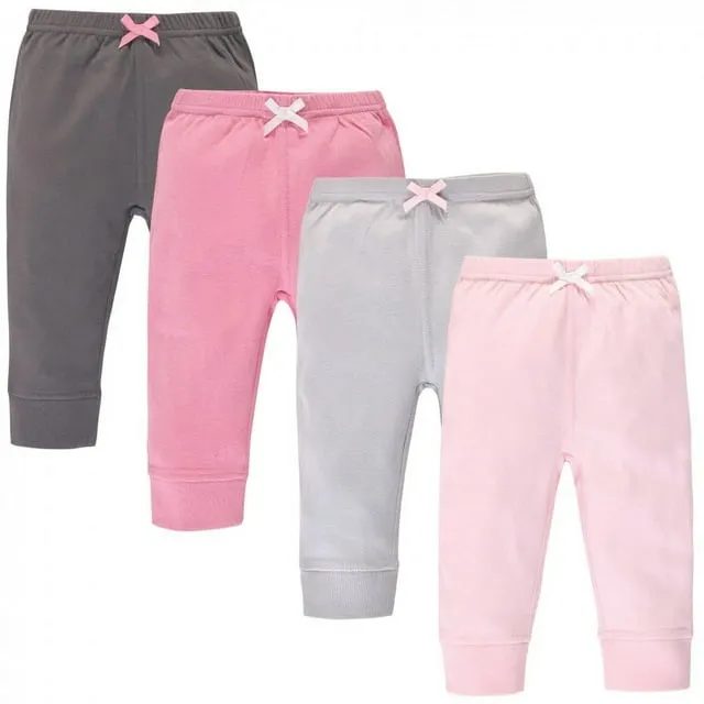 Touched by Nature Organic Cotton Pants Pink Gray Solid / 6-9 Months