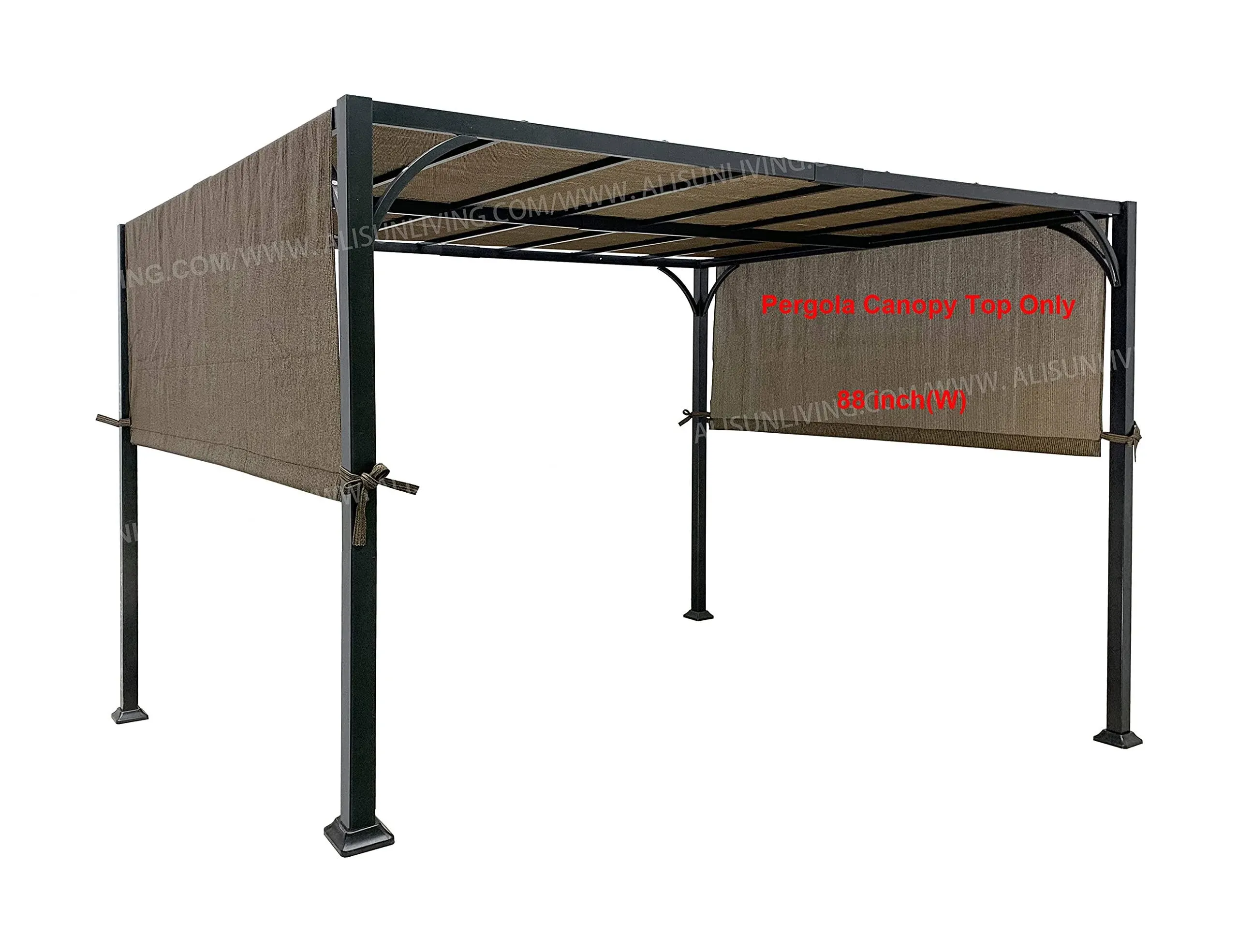 Alisun Universal Pergola Canopy Top for 8-ft x 10-ft Pergola Structure - Brown