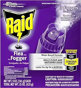 Raid Flea Flogger Plus Killer, Kills Fleas and Hatching Eggs (3 Count (Pack of 3)