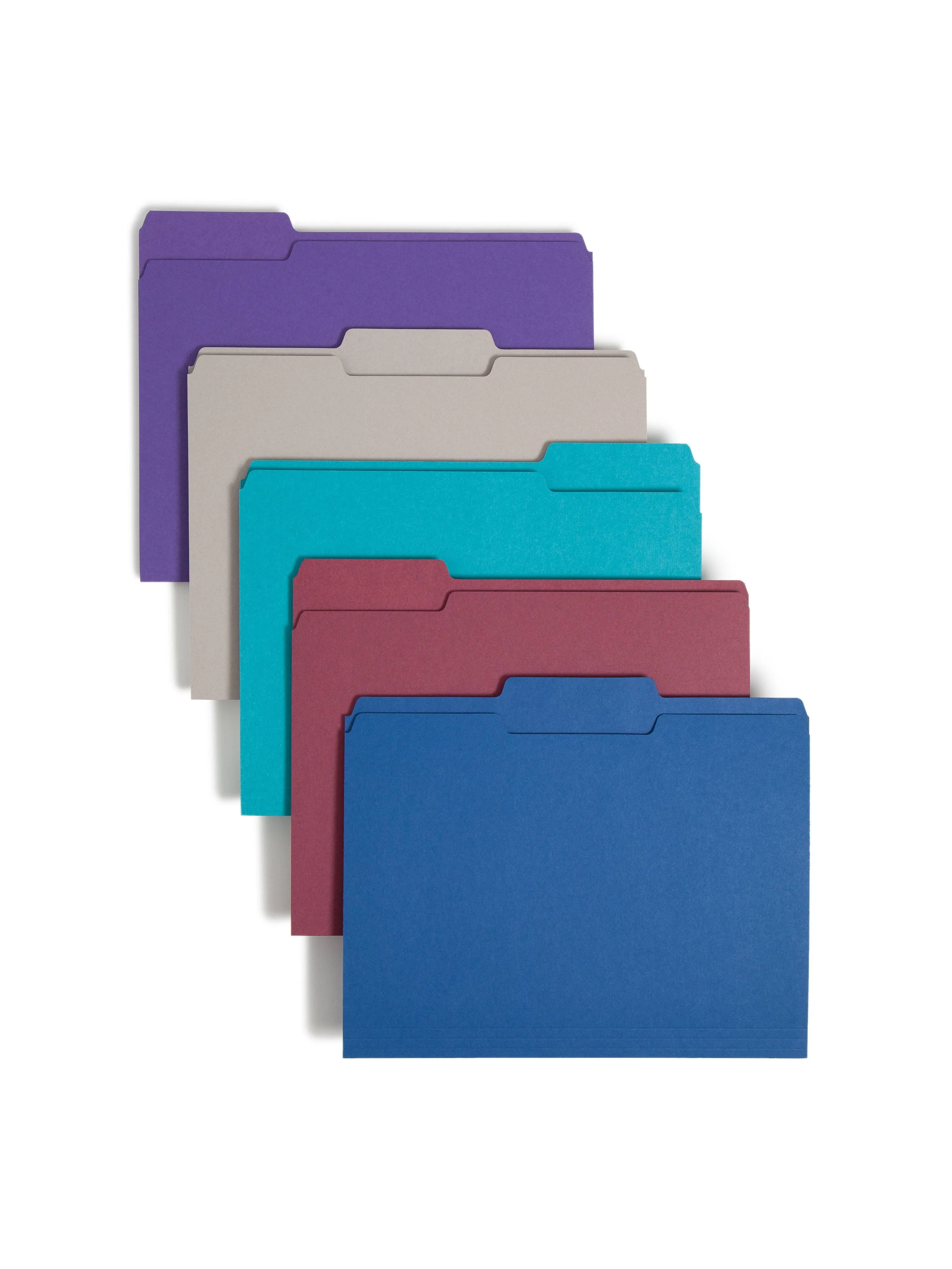 Smead Colored File Folders 1/3-Cut Tabs