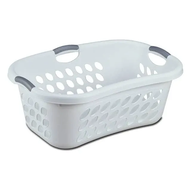 Sterilite 1.25 Bushel Ultra HipHold Laundry Basket, White