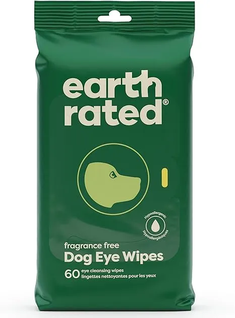 Earth Rated Hypoallergenic Eye Wipes for Dogs & Cats