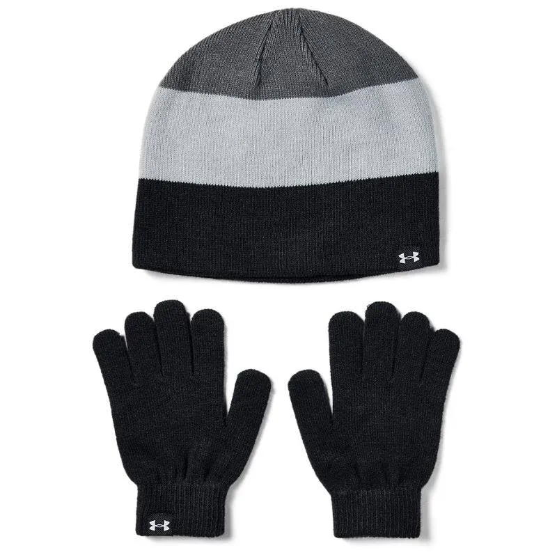 Under Armour Boys Beanie Glove Combo Set - Black