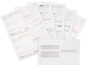 W2 Forms 2023, 6 Part Tax Forms, 25 Employee Kit of Laser Forms, Compatible with ...