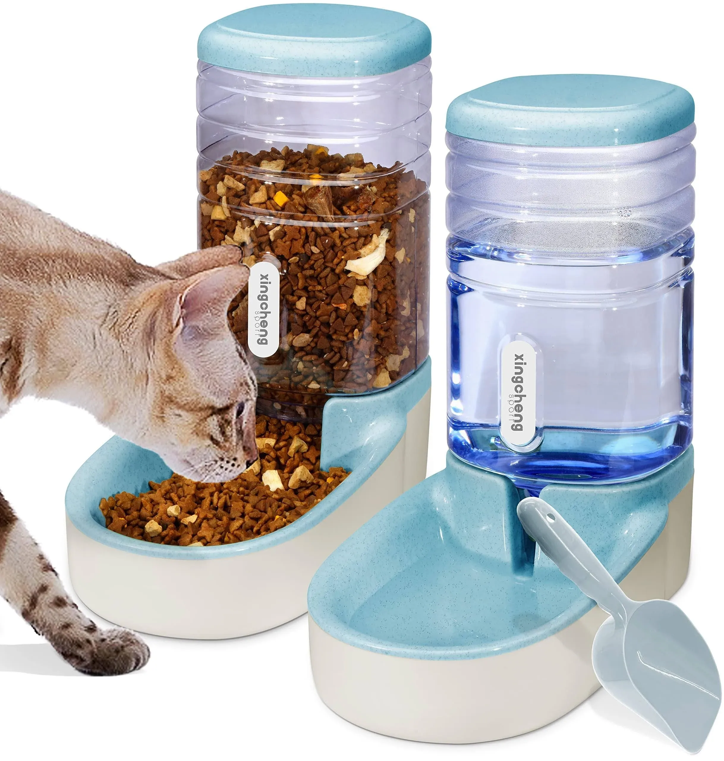 Gravity Cat Feeder and Cat Water Dispenser Automatic Dog Food Dispenser and Dog 