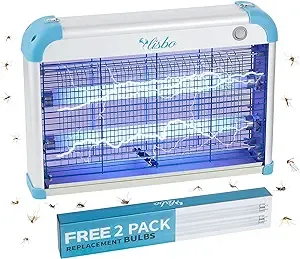 Electric Bug Zapper, 3000 Volt Powerful Flying Insect Mosquito Flies Killer 20W Blue UV Light Attract, Plug-in Pest Control Machine for Moth,Fruit Fly,Fungus Gnat,Garage Catcher/Eliminator/Shocker