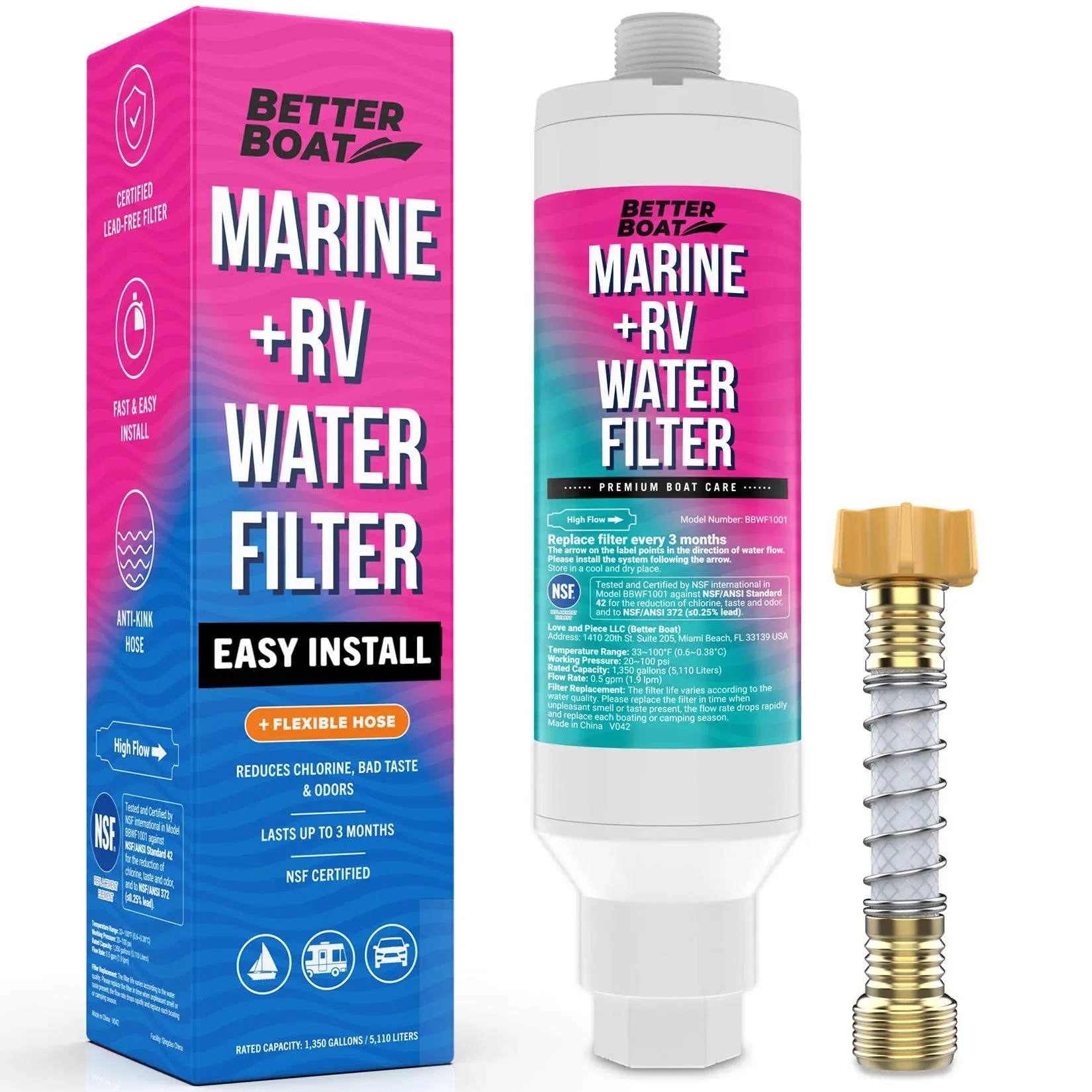 Marine Inline RV Water Filter