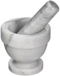 Fox Run Marble Mortar and Pestle, White