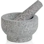 HealthSmart by Maxam Gray Granite Mortar and Pestle-KTHERBGRAY