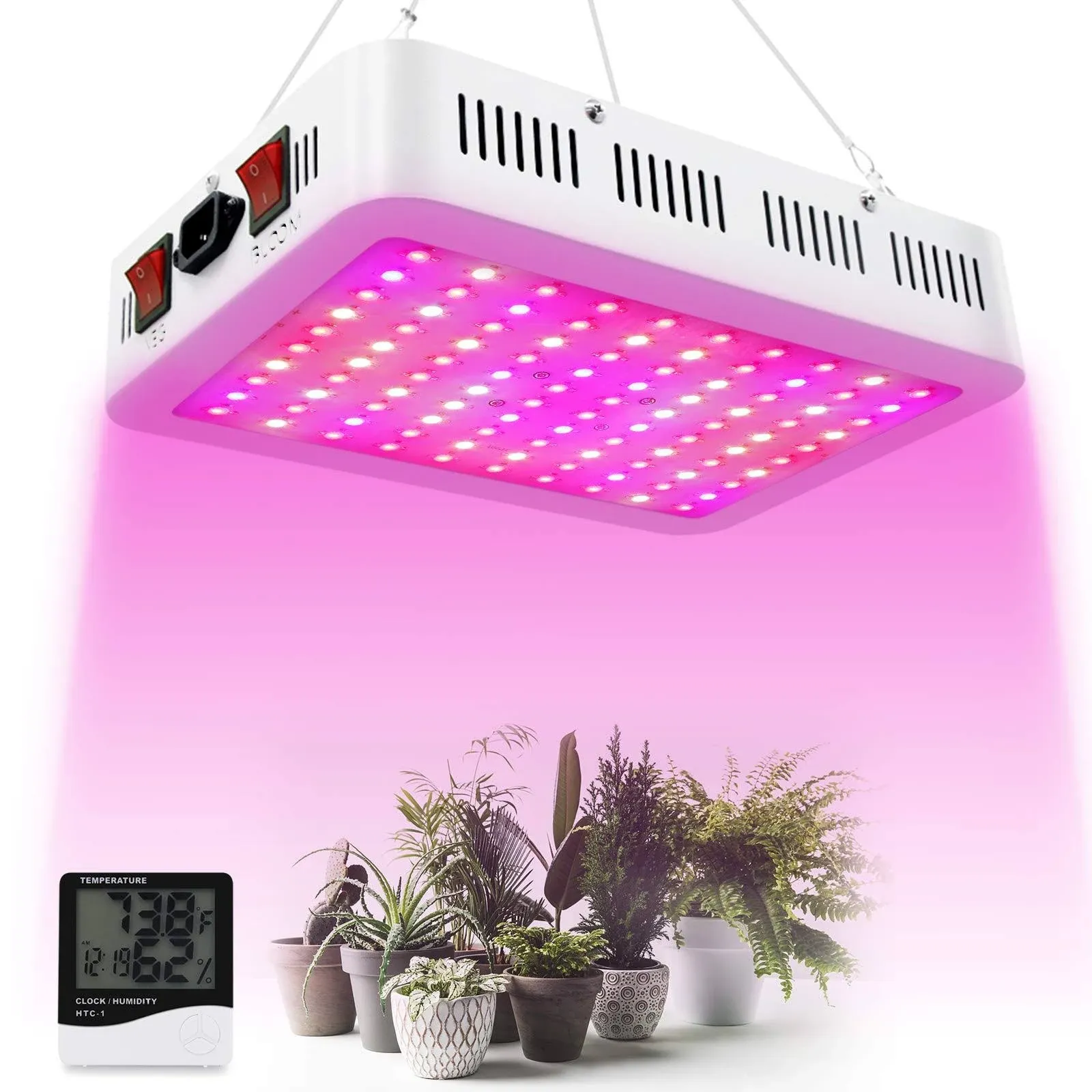 NAILGIRLS Grow Lights for Indoor Plants Full Spectrum, 1000 Watt LED Plant Lamp