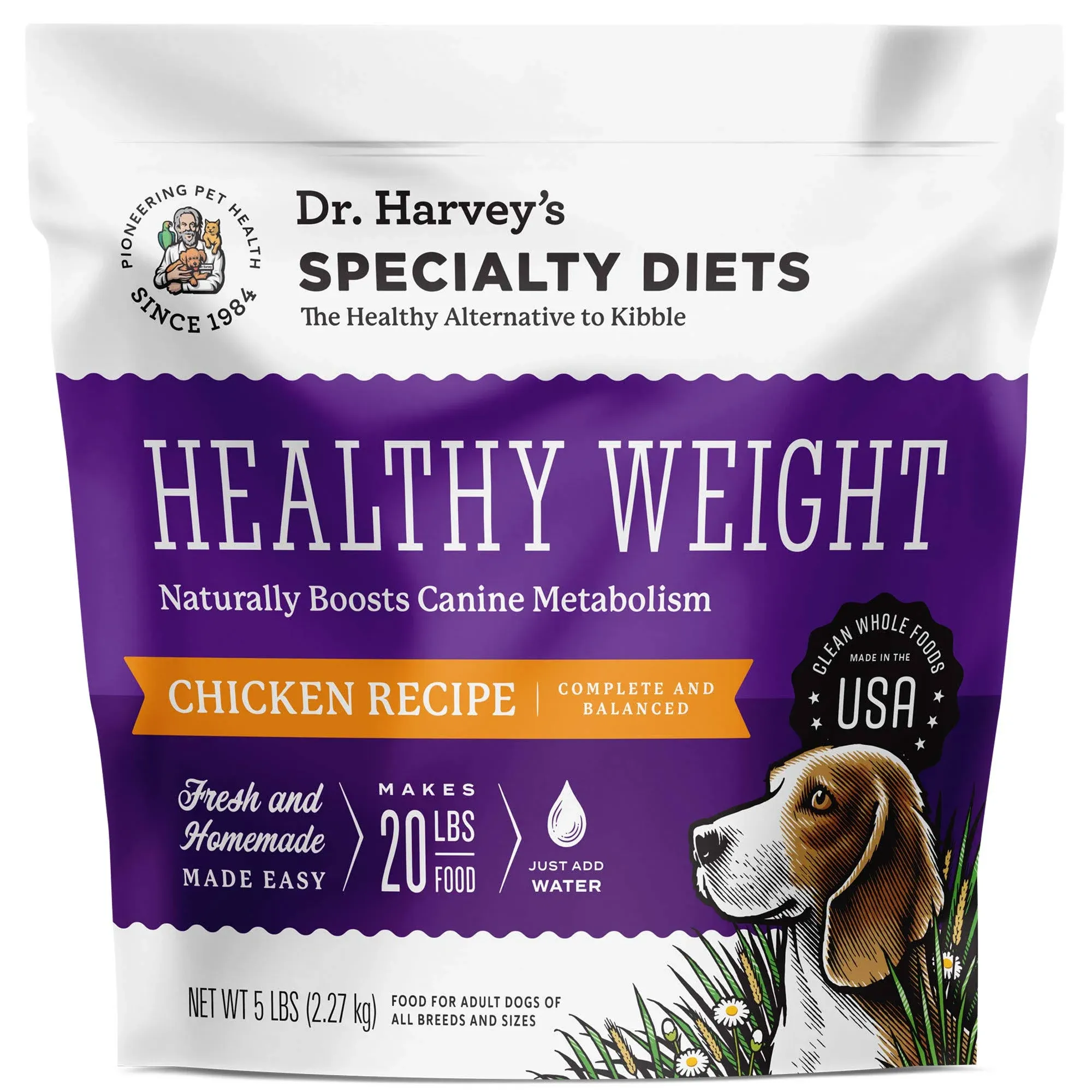 Dr. Harvey's Healthy Weight Recipe Dog Food, Chicken / 5 lb