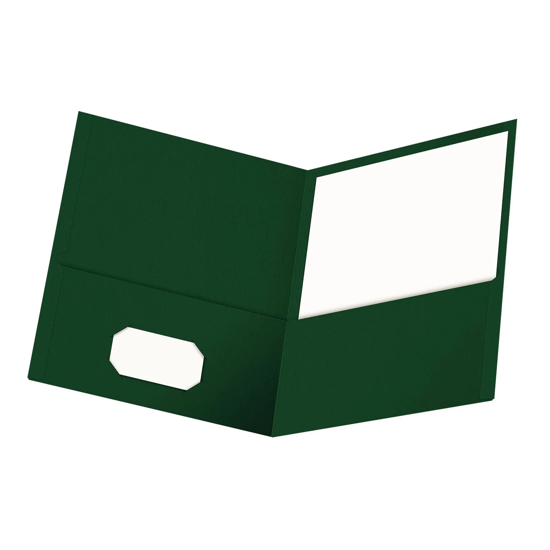 Oxford Twin Pocket Letter-Size Folders, Hunter Green - 25 pack