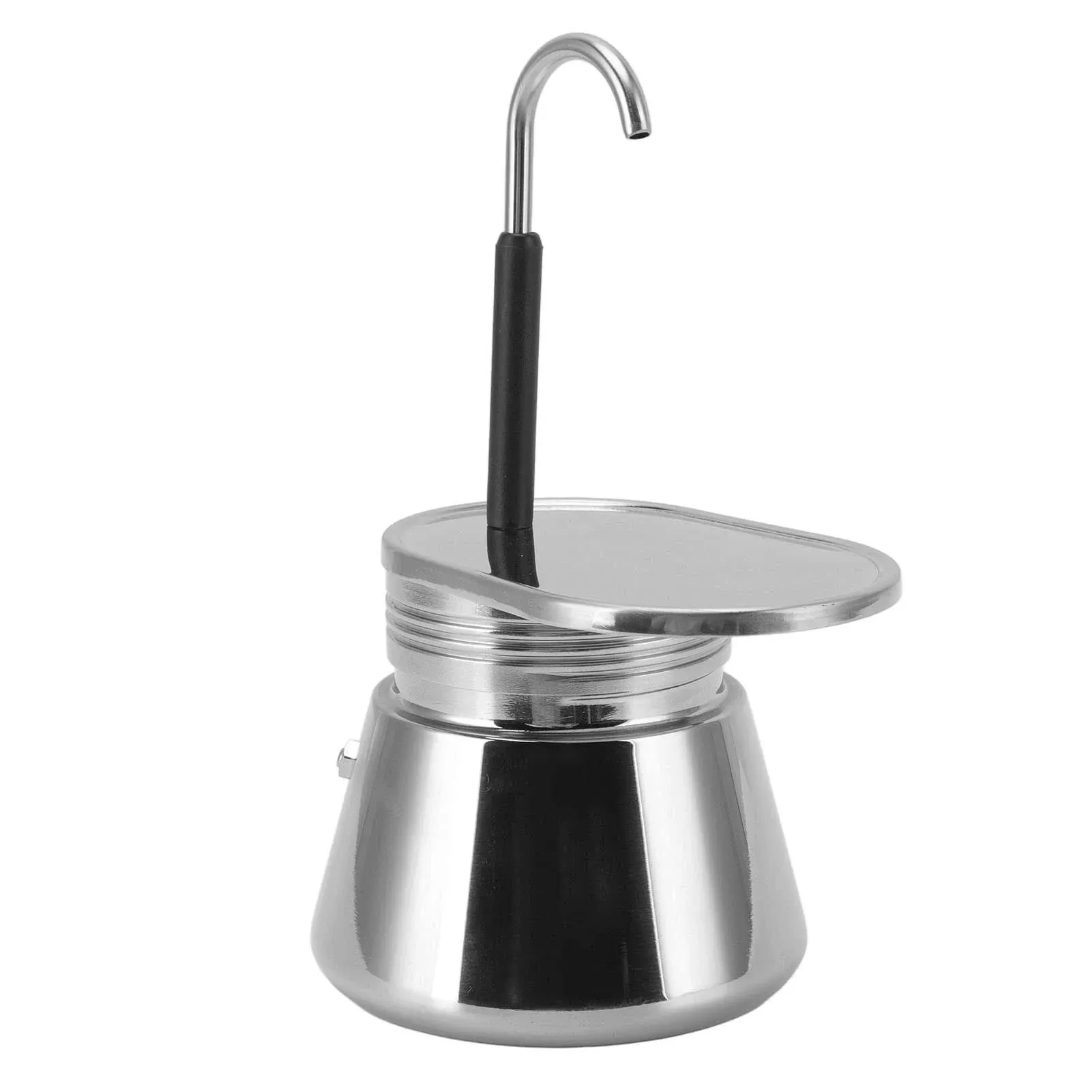 Espresso Maker, Single Spout Stovetop Moka Pot Stainless Steel Mini Stovetop Esp