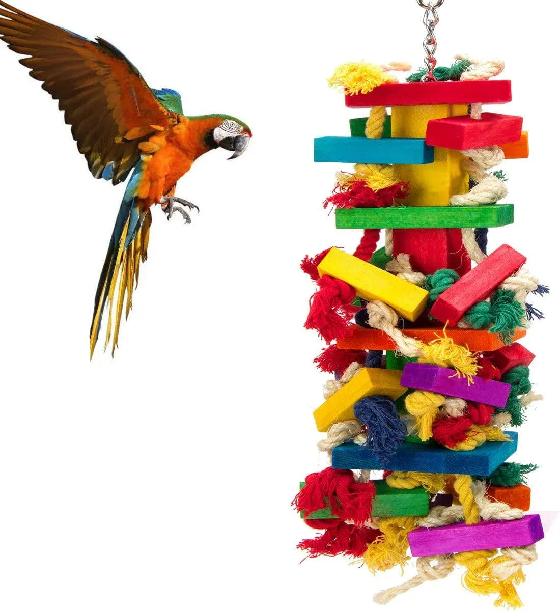 MEWTOGO Extra Large Bird Parrot Toys for Cockatoos African Grey Macaws