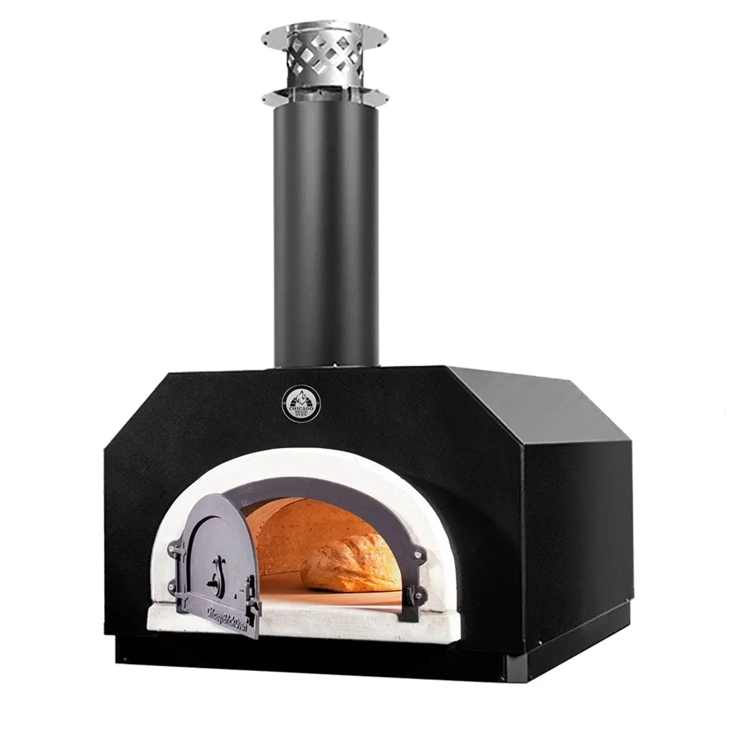 Chicago Brick Oven 38" x 28" CBO-750 Countertop Wood Fired Pizza Oven, Silver Vein