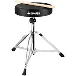 Donner Drum Throne Set Padded Seat Height Adjustable Drum Stools with Drumsticks