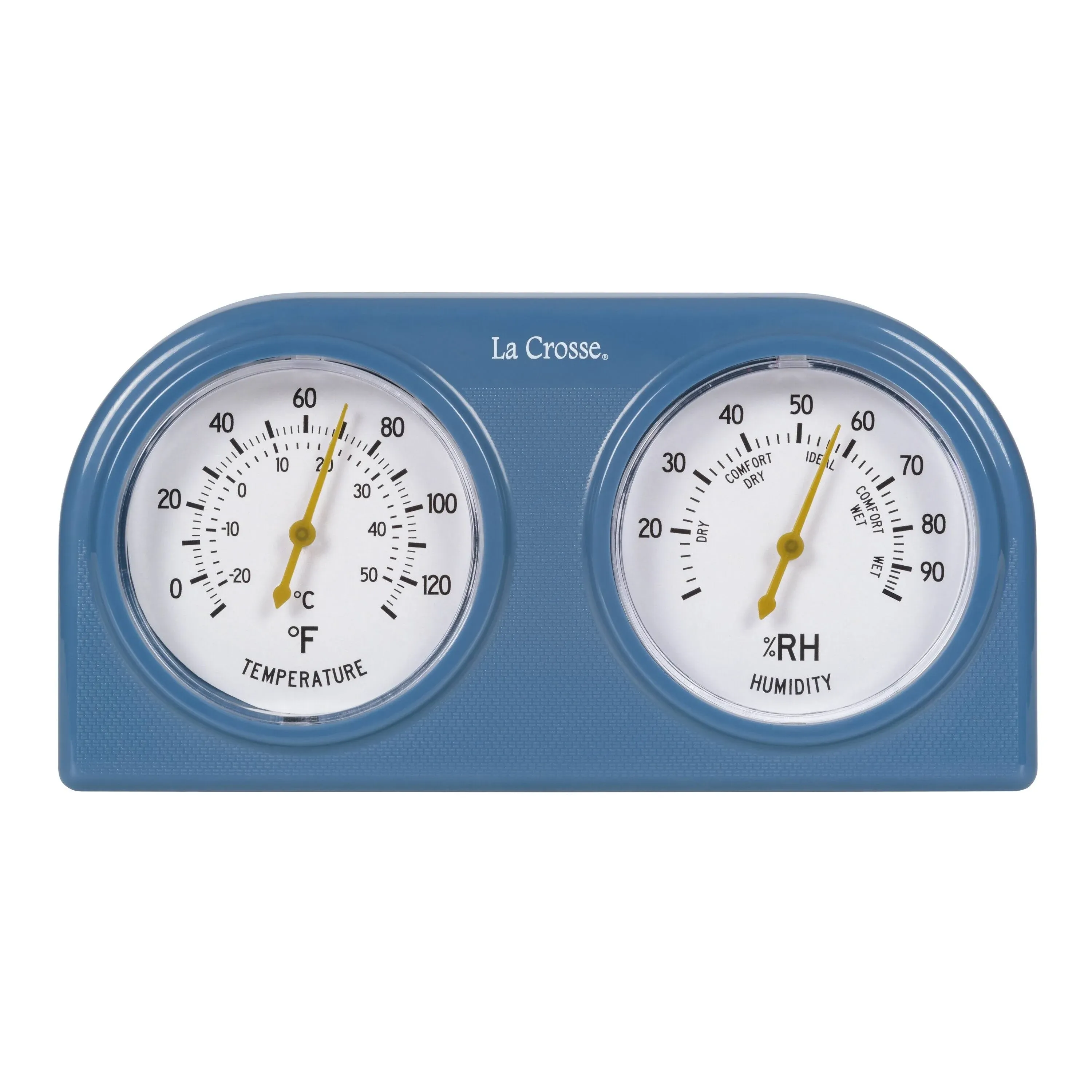 La Crosse Blue Analog Thermometer and Humidity Gauge