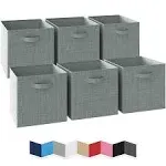 NEATERIZE 13x13x13 Large Storage Cubes - Set of 6 Storage Bins | Features Dual Handles | Cube Bins