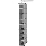 Whitmor Hanging 8 Section Shoe Shelves, Gray