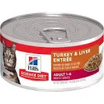 Science Diet Adult Turkey & Liver Entree Canned Cat Food, 5.5 oz., Case of 24, 24 X 5.5 OZ