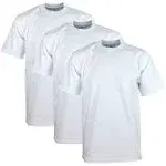 3 PACK PRO CLUB MENS PLAIN SHORT SLEEVE T SHIRT HEAVYWEIGHT COTTON TEE