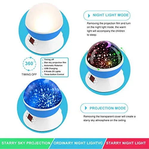 Star Night Light Projector for Boys with Timer - Kids Toys for 3-5 Year Old Boys