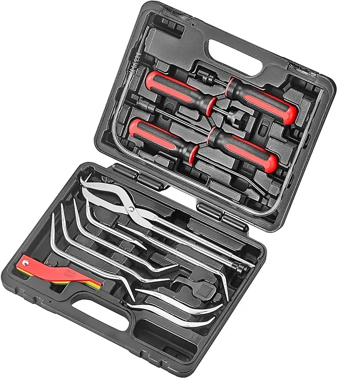 Kauplus Brake Service Kit, 14-Piece Professional Drum Brake Tool Set w/Brake Lining Gauge…