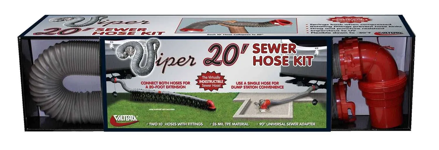 Viper Sewer Hose Kit, 20', Boxed